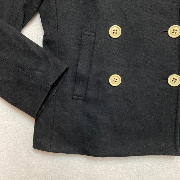 Vintage J. Crew Pea Coat Womens M Navy Double Breasted Nautical Jacket US Navy - Picture 4 of 14